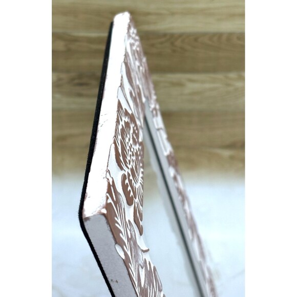 Shabby Chic 5x7 Photo Frame Cottage Distressed Whitewashed Relief Botanical NEW! - Picture 6 of 13